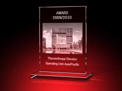 Auszeichnungen : Dankesaward - Thyssen Krupp – Flachglas
